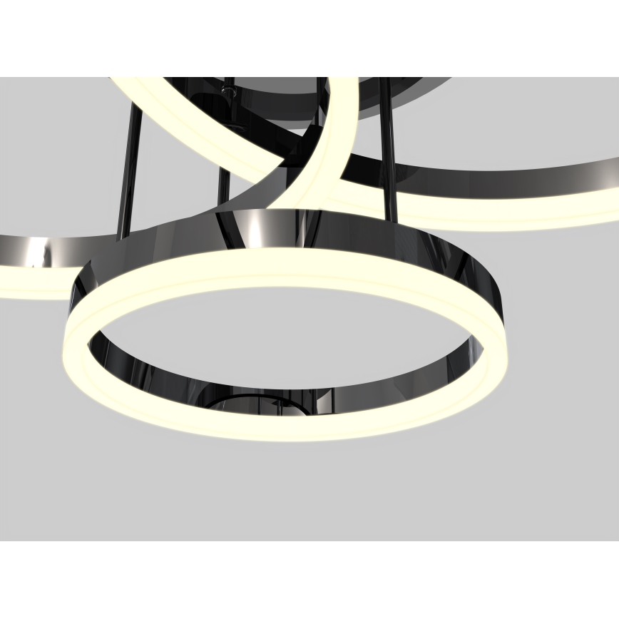 Wofi 9049-405 - LED Dæmpbar loftlampe PERPIGNAN LED/51W/230V sort/glansfuld krom
