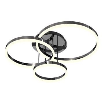 Wofi 9049-405 - LED loftlampe dæmpbar PERPIGNAN LED/51W/230V sort/skinnende krom