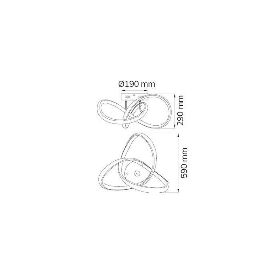 Wofi 9134.01.88.9000 - LED loftlampe INDIGO LED/45W/230V