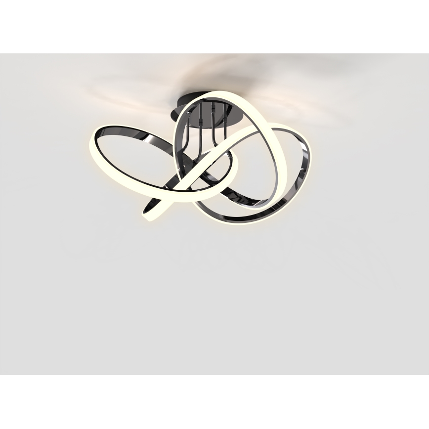 Wofi 9134-105L - LED loftlampe dæmpbar INDIGO LED/50W/230V sort/skinnende krom