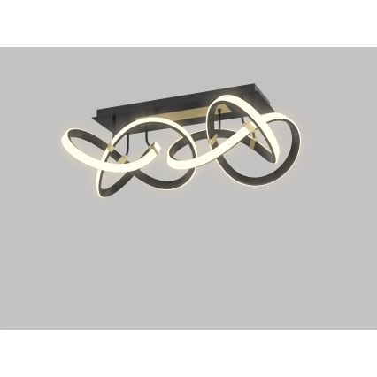 Wofi 9134-204 - LED Dæmpbar loftlampe INDIGO LED/64W/230V sort/guld