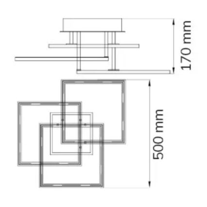 Wofi 9243.03.10.9300 - LED loftlampe dæmpbar MODESTO LED/33W/230V