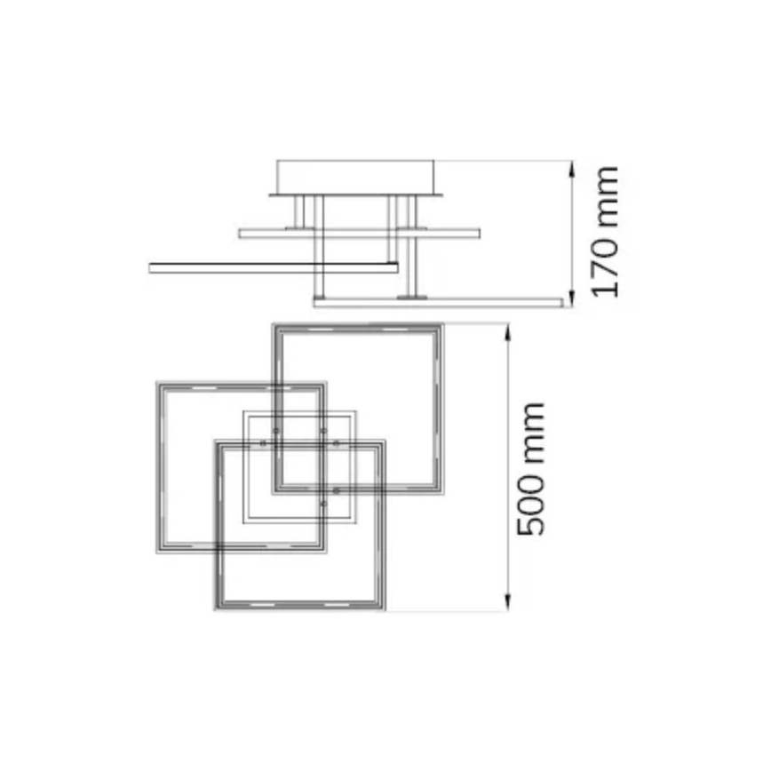 Wofi 9243.03.10.9300 - LED loftlampe dæmpbar MODESTO LED/33W/230V