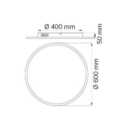 Wofi 9457.01.70.9600 - LED loftlampe dæmpbar LINOX LED/34W/230V 3000-6000K + fjernbetjening
