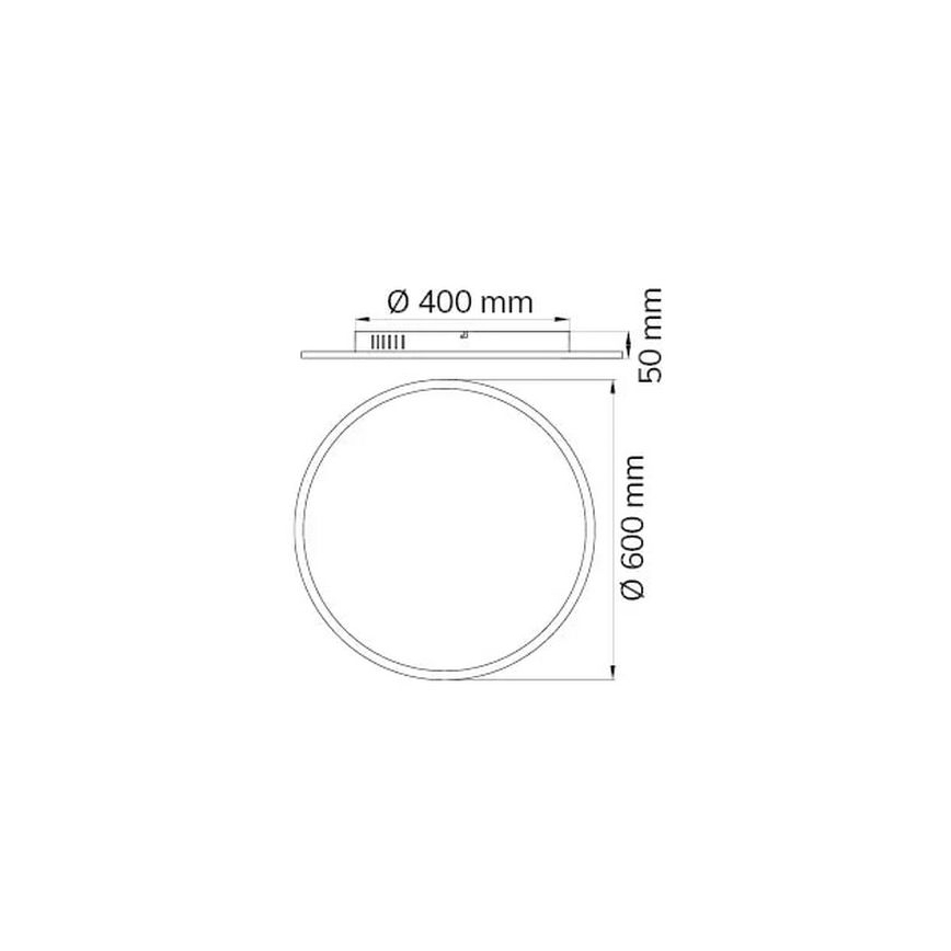 Wofi 9457.01.70.9600 - LED loftlampe dæmpbar LINOX LED/34W/230V 3000-6000K + fjernbetjening