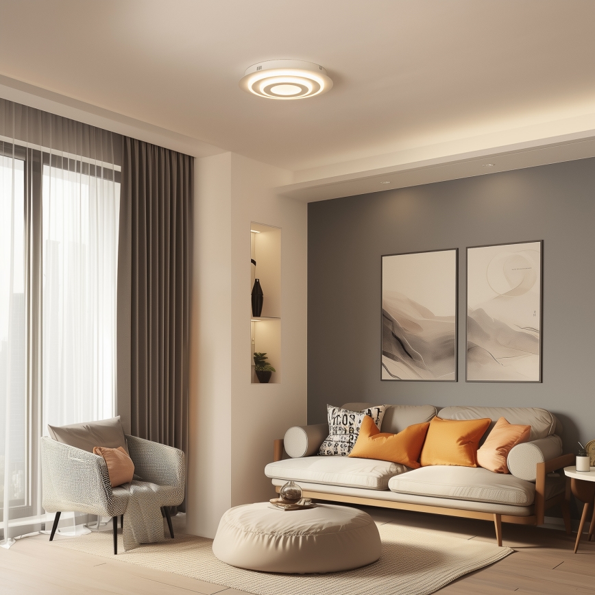 Wofi 9464.01.06.9000 - LED-loftlampe FLYNN LED/25W/230V Ø 60 cm hvid