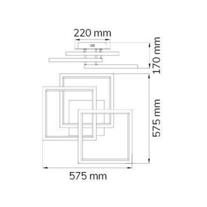 Wofi 9531.03.54.7000 - LED loftlampe dæmpbar VISO LED/40W/230V