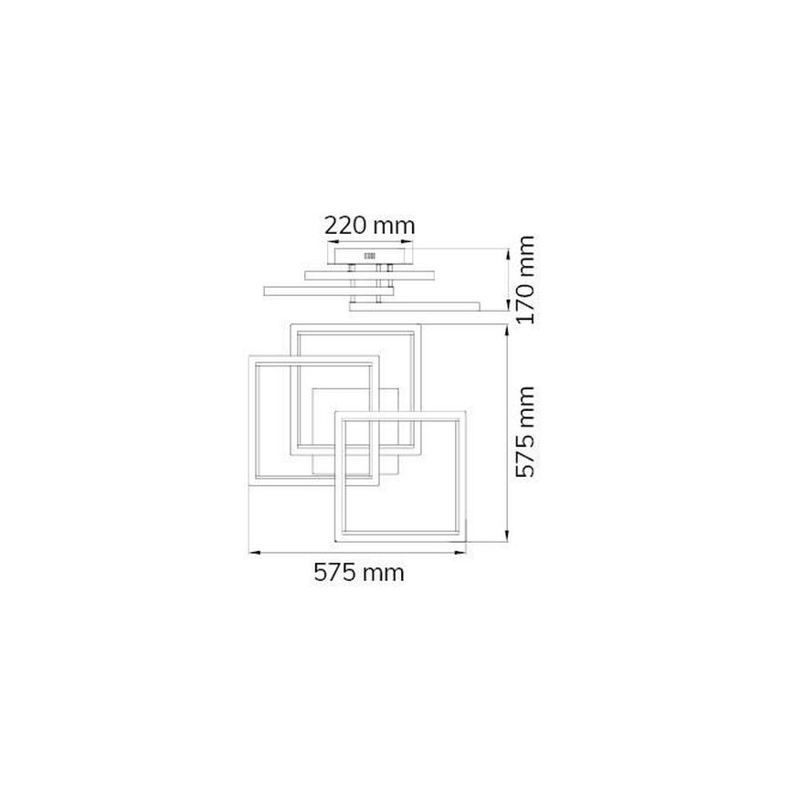 Wofi 9531.03.54.7000 - LED loftlampe dæmpbar VISO LED/40W/230V
