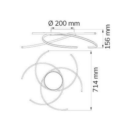 Wofi - LED loftlampe JULS LED/24W/230V