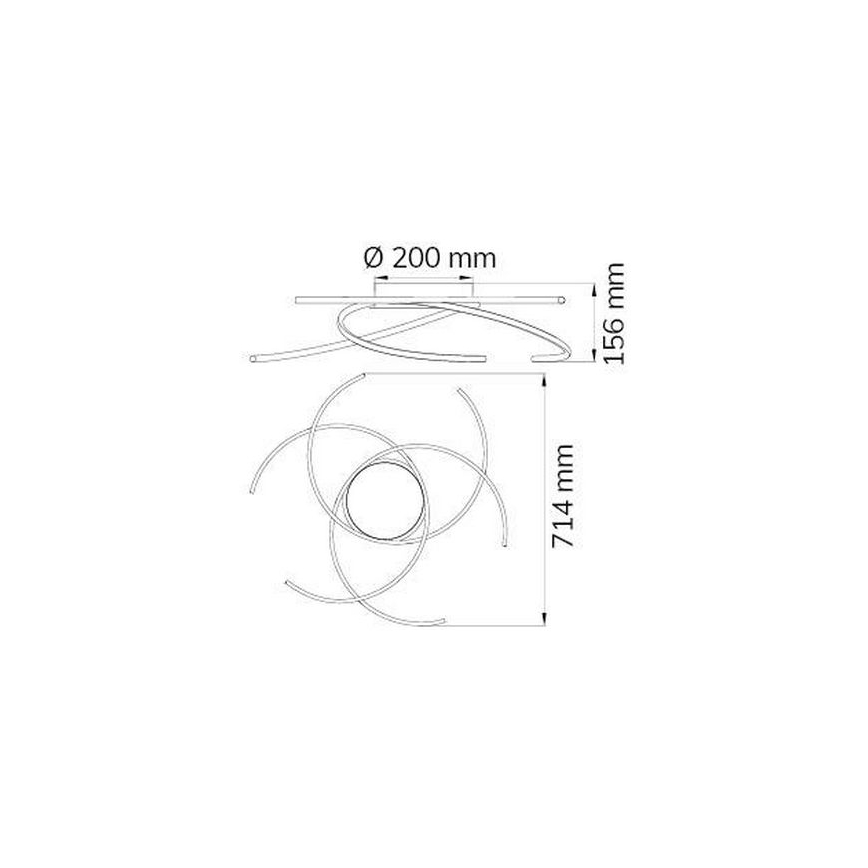 Wofi - LED loftlampe JULS LED/24W/230V
