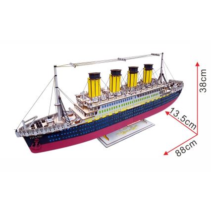 Woodcraft - 3D-puslespil i træ Titanic