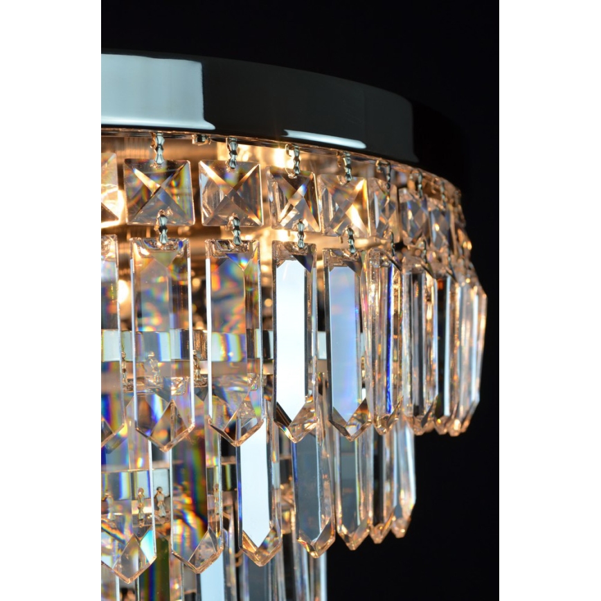 Wranovsky JWZ024060301 - Monteret krystal lysekrone PORTO 5xE14/40W/230V + 1xE27/40W