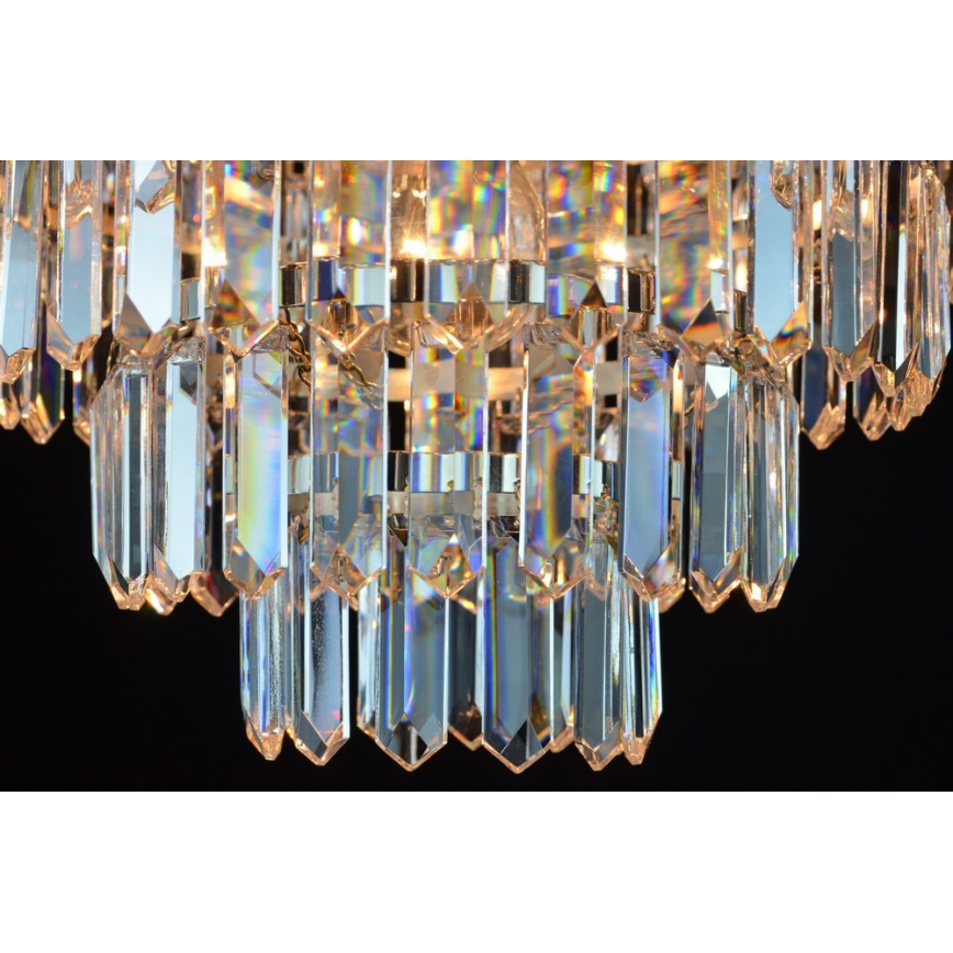 Wranovsky JWZ024060301 - Monteret krystal lysekrone PORTO 5xE14/40W/230V + 1xE27/40W