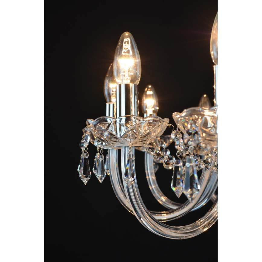 Wranovsky JWZ117122101 - Krystal kædelysekrone BONTON 12xE14/40W/230V