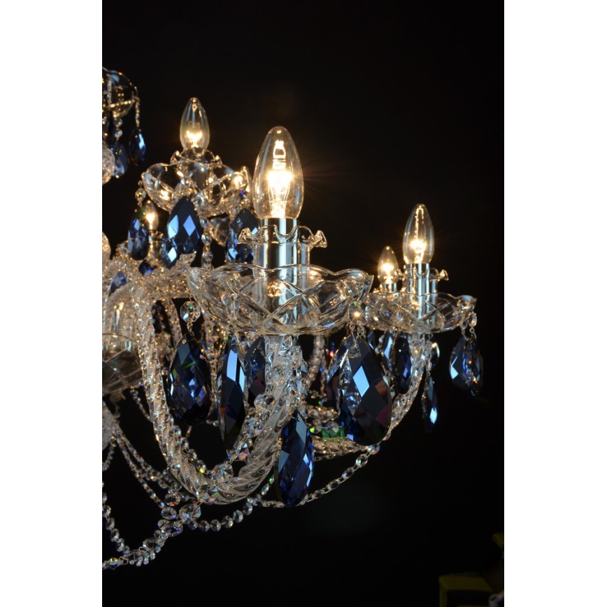 Wranovsky JWZ166182231 - Krystal kædelysekrone OCEAN 18xE14/40W/230V