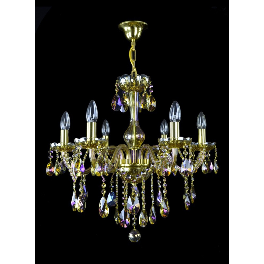 Wranovsky JWZ167061100 - Krystal kædelysekrone CLARIT 6xE14/40W/230V