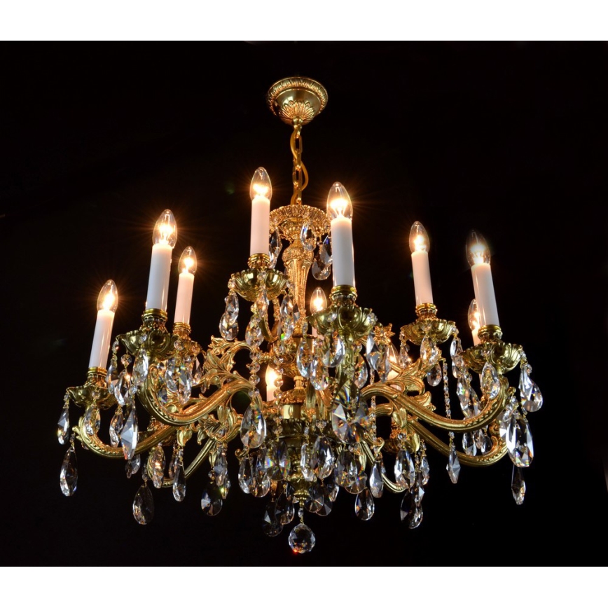 Wranovsky JWZ237121100 - Krystal kædelysekrone AVIOR 12xE14/40W/230V