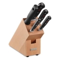 Wüsthof - CLASSIC knivsæt i knivblok, 6 dele, bøgetræ/beige