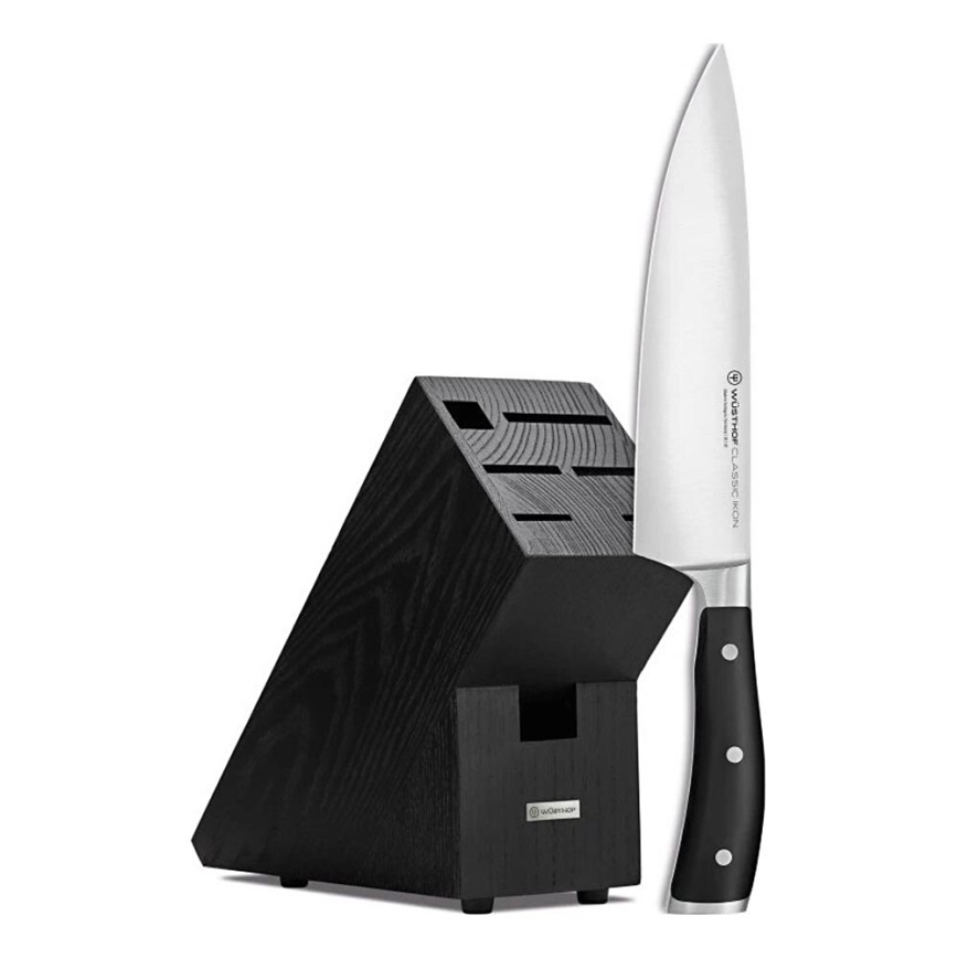 Wüsthof - Kokkekniv CLASSIC IKON 20 cm i stativ bøg/sort