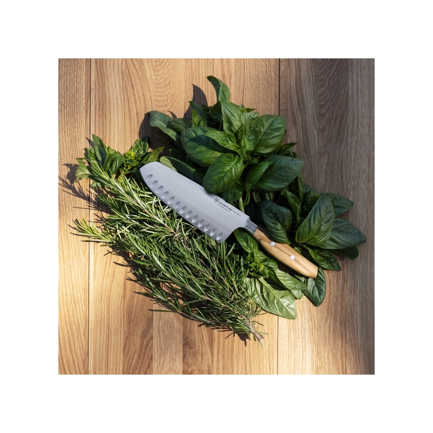 Wüsthof - Køkkenkniv santoku AMICI 17 cm oliventræ
