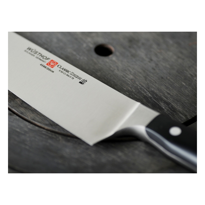 Wüsthof - Sæt med køkkenknive i knivblok CLASSIC IKON 7 stk. aske/sort