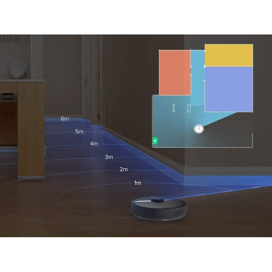 Xiaomi Smart Roborock Robotstøvsuger S6 Pure 58W Wi-Fi sort
