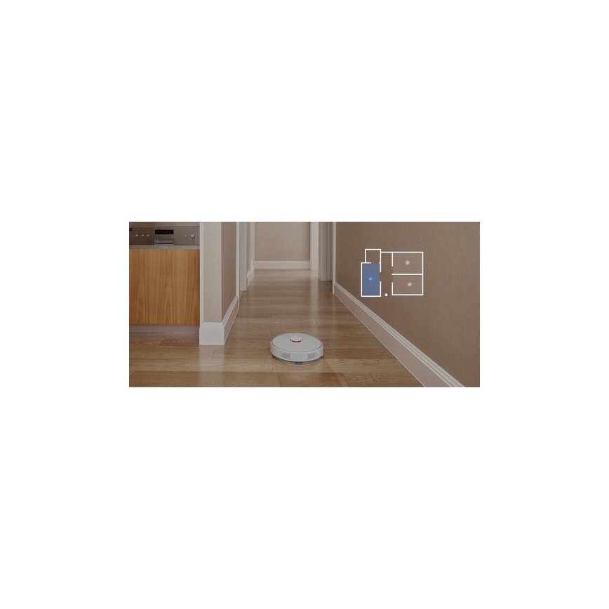 Xiaomi - Smart robotstøvsuger ROBOROCK S6 Pure 58W Wi-Fi hvid