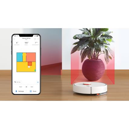 Xiaomi - Smart robotstøvsuger ROBOROCK S6 Pure 58W Wi-Fi hvid