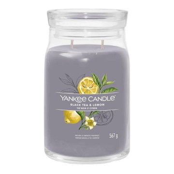 Yankee Candle - Duftlys BLACK TEA & LEMON stor 567g 60-90 timer