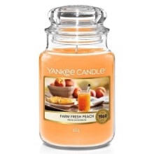 Yankee Candle - Duftlys FARM FRESH PEACH stor 623g 110-150 timer