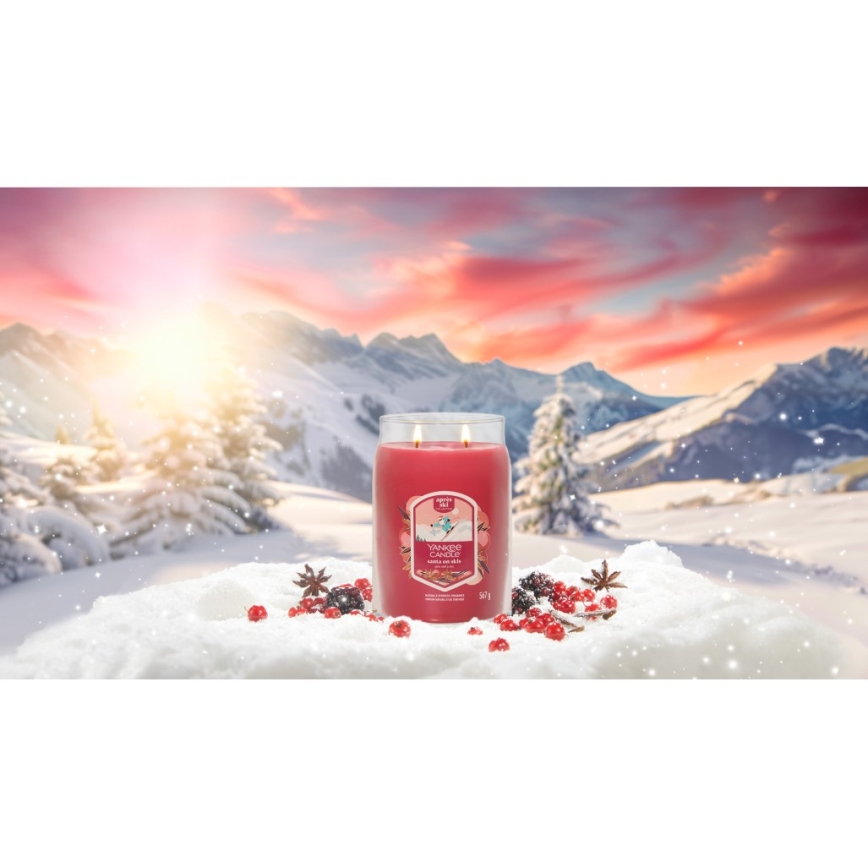 Yankee Candle - Duftlys SANTA ON SKIS stor 567 g 60-90 timer