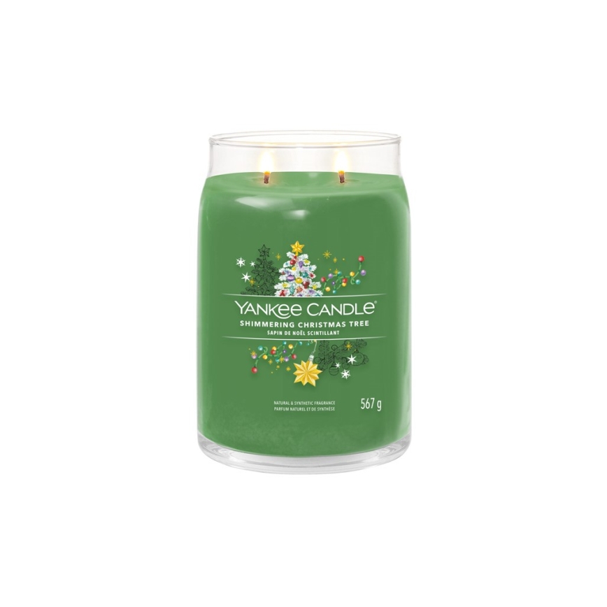 Yankee Candle - Duftlys SHIMMERING CHRISTMAS TREE stor 567 g 60-90 timer