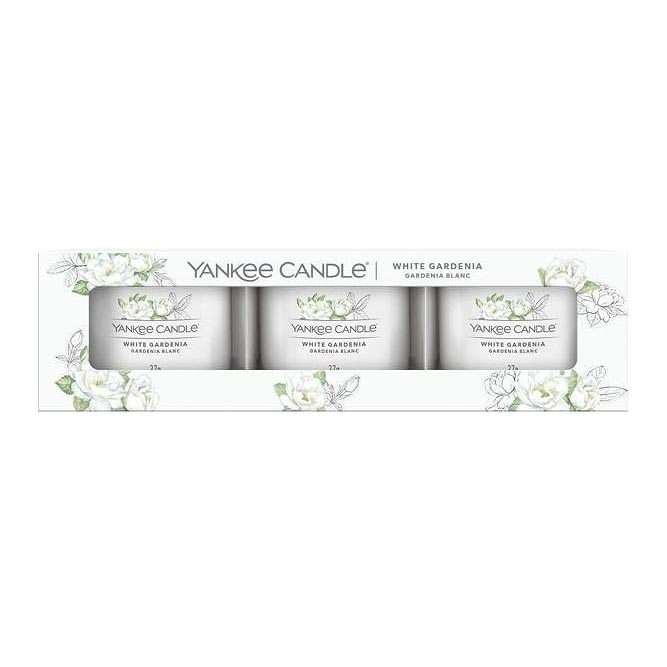 Yankee Candle - SÆT 3x Duftlys WHITE GARDENIA 37g 10 timer