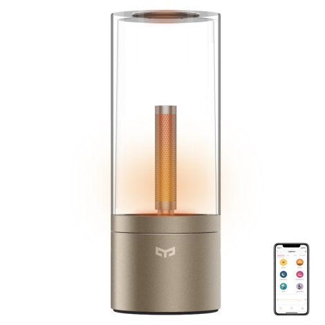 Yeelight - LED bordlampe dæmpbar CANDELA LED/6,5W/5V 2100 mAh Bluetooth