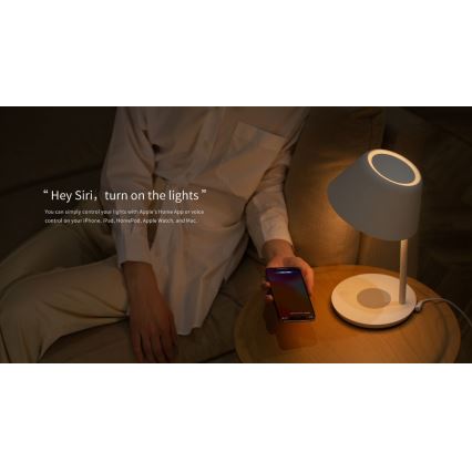 Yeelight - LED bordlampe m. trådløs opladning dæmpbar Staria Bedside Lamp Pro LED/20W/230V Wi-Fi