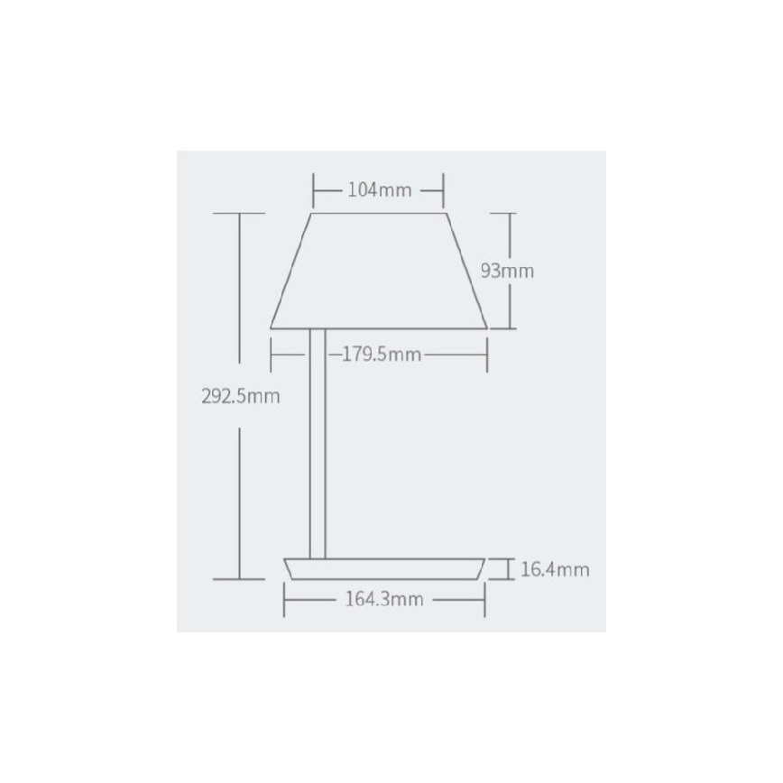 Yeelight - LED bordlampe m. trådløs opladning dæmpbar Staria Bedside Lamp Pro LED/20W/230V Wi-Fi