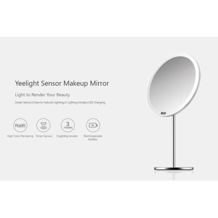 Yeelight – LED makeupspejl med sensor dæmpbart LED/5W/USB Ra95