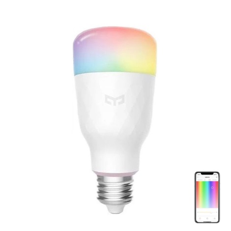 Yeelight - LED-pære dæmpbar RGB-farver E27/8W/230V 1700-6500K Bluetooth