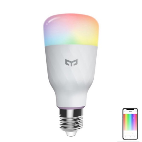 Yeelight - LED-pære dæmpbar RGB-farvet E27/8,5W/230V 1700-6500K Wi-Fi