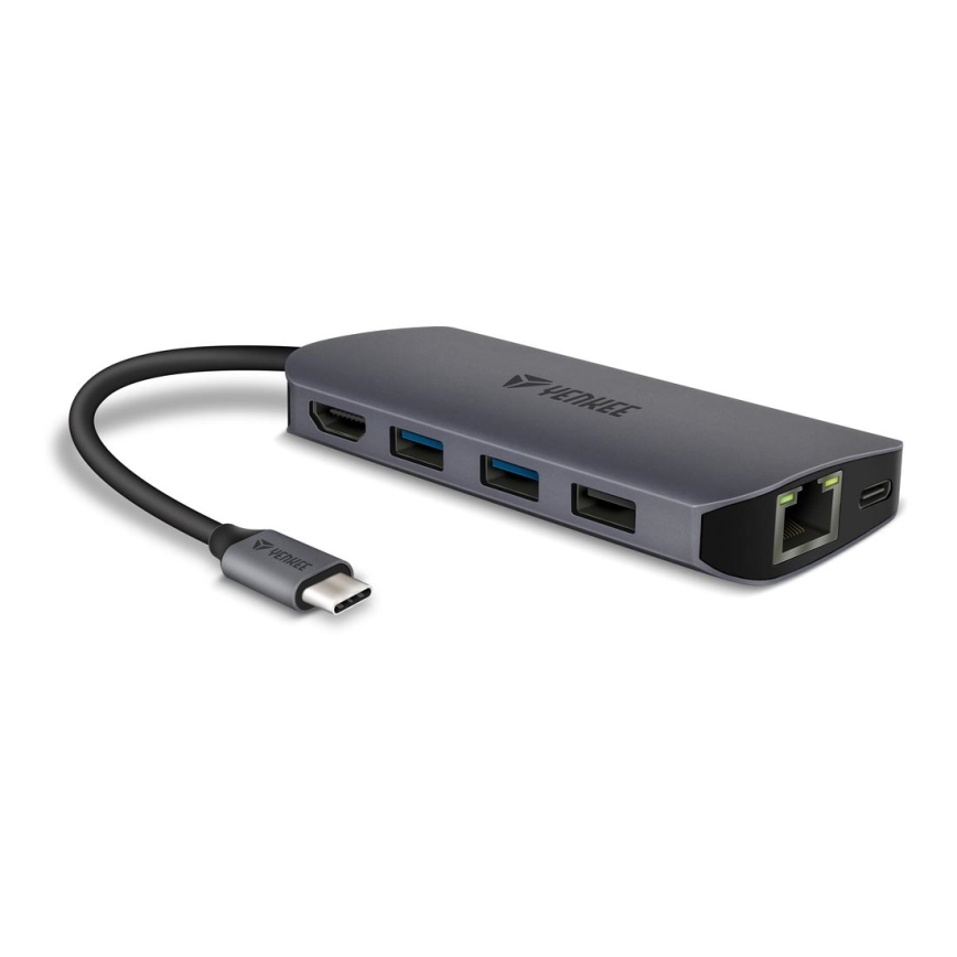 Yenkee - Adapter med flere porte 8-i-1 USB type C