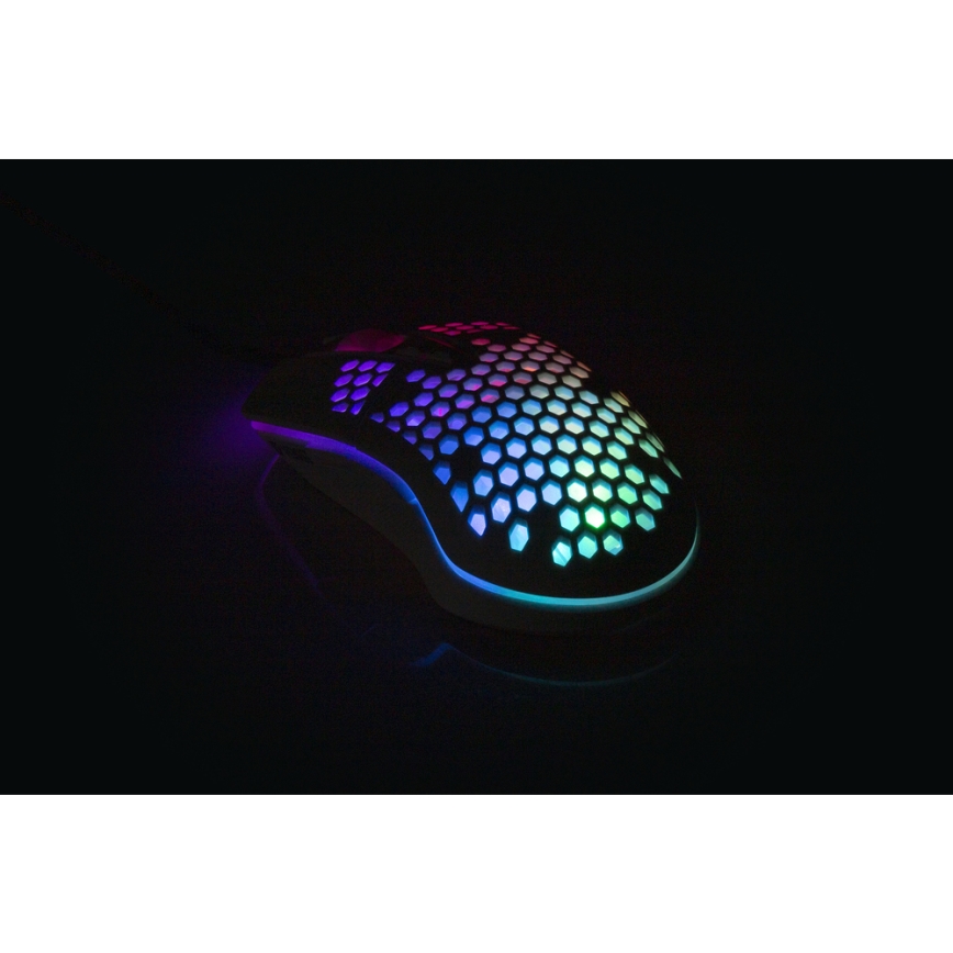 Yenkee - LED gaming-mus RGB-farver 6400 DPI 7 knapper sort