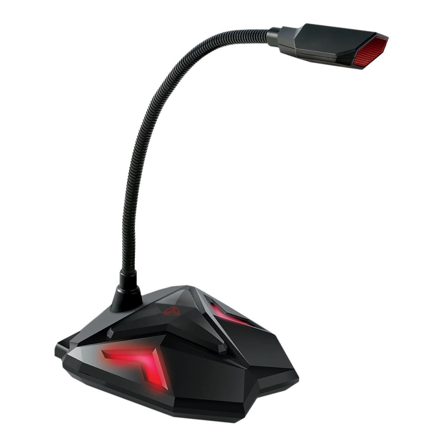 Yenkee - LED USB mikrofon til gaming 5V sort/rød