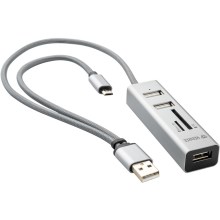 Yenkee - USB-hub 2.0 + OTG og kortlæser
