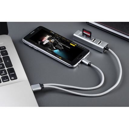 Yenkee - USB-hub 2.0 + OTG og kortlæser