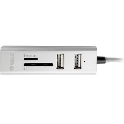 Yenkee - USB-hub 2.0 + OTG og kortlæser