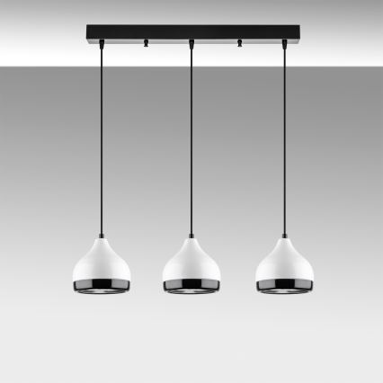 YILDO 3xE27/40W/230V hvid/sort pendellampe