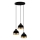 YILDO 3xE27/40W/230V sort/guld pendellampe