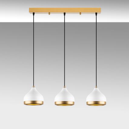 YILDO pendellampe 3xE27/40W/230V hvid/guld