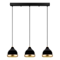 YILDO pendellampe 3xE27/40W/230V sort/guld