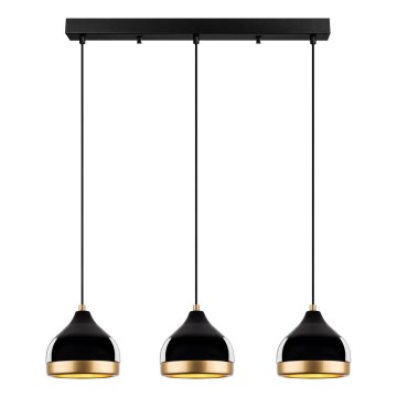 YILDO pendellampe 3xE27/40W/230V sort/guld